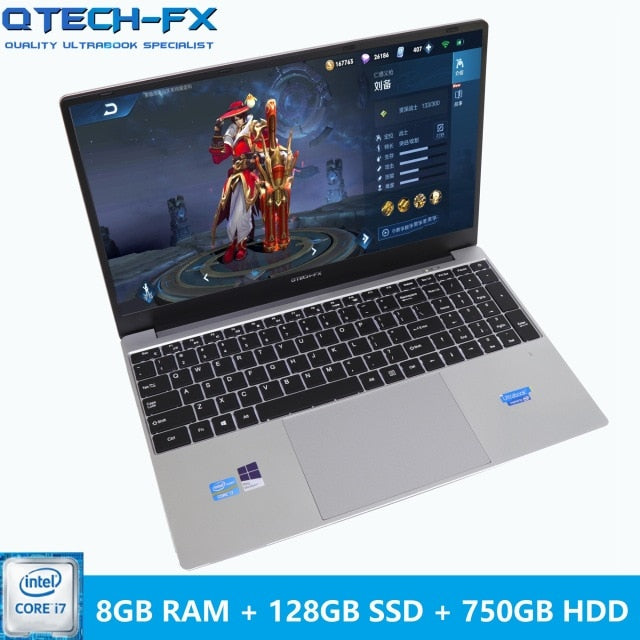 i7 15.6" Laptop 750GB HDD+128GB SSD 8GB RAM